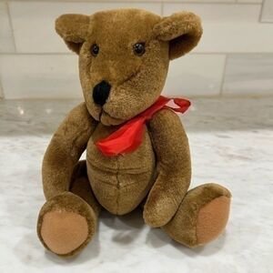 Vintage Christmas teddy bear with movable joints